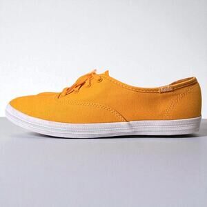 Keds Canvas Sneakers Womens Yellow Low Top Coastal Preppy Retro Sz 8.5